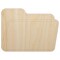 Open Empty Folder Icon Unfinished Wood Shape Piece Cutout for DIY Craft Projects